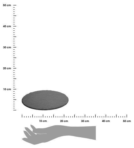 Minimalistická okrúhla kamenná doska, antracit