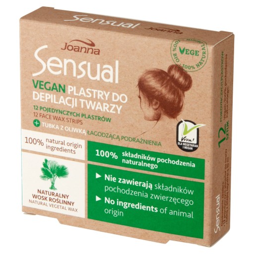 JOANNA SENSUAL VEGAN DEPILAČNÉ NÁplaste na tvár