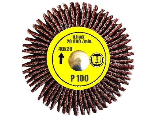 BRÚSNY KOTOÚČ S KLAPKOVOU BRÚSOU NA STOPKE PRE VŔTAČKU 40x20 GR. 100 PL