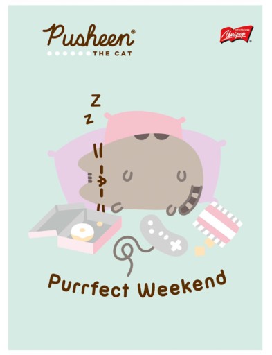4x školský notebook A5 32k PUSHEEN Colored Line Unipap