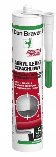 Acryl Fast svetlý tmel Den Braven 280ml Biely