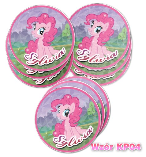 12ks nálepiek PONY + MENO ZADARMO