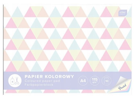 Farebný pastelový vystrihovací papier A4 10 listov 1