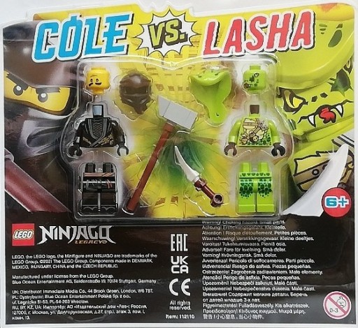 LEGO NEW blistrové balenie 2 figúrok COLE VS LASHA 112110