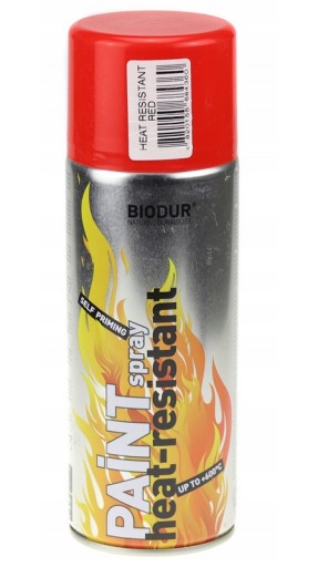 BIODUR Žiaruvzdorný sprej 400ml 600*C Červený