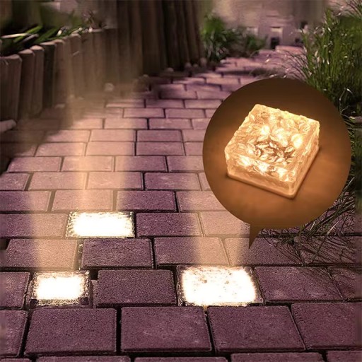 Solárna LED záhradná lampa Kocka ľadu 7x7 Solárna dekoratívna odolná