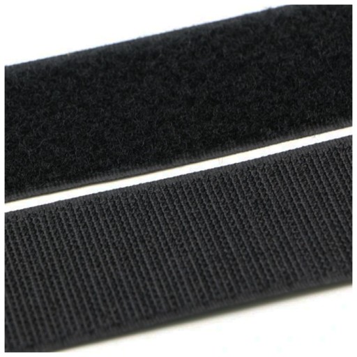 Samolepiaci suchý zips na moskytiéru, silná páska 16mm, SET 1 meter - ČIERNA