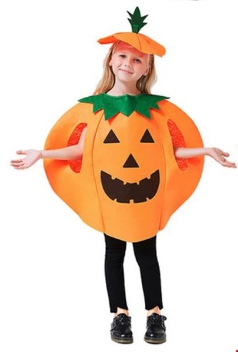 Halloween tekvicový kostým pre deti do 5 rokov, univerzálna plsť HAL-032