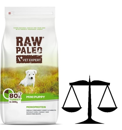 RAW PALEO MINI Šteňa TURECKA 500 g HMOTNOSTI