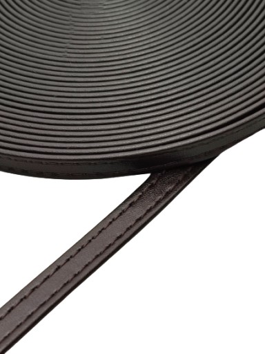 Eko kožený remienok na kabelku 8 mm / 100 cm tmavo hnedá
