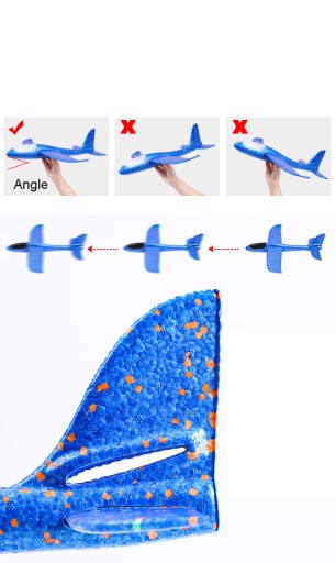 STYROPENOVÝ LIETADOVÝ KLUZÁK 47 CM SO SVIETIACI LED