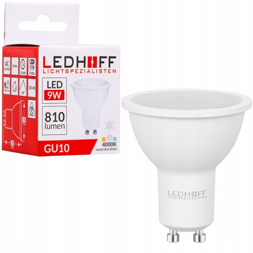 GU10 Natural LED žiarovka 9W 4000K VEĽMI VÝKONNÁ