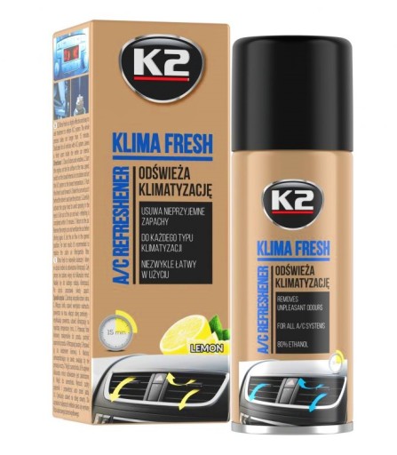 K2 KLIMA FRESH LEMON 150 Čistič klimatizácie proti plesniam