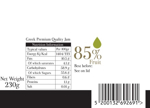 OLIVOVÝ DŽEM PREMIUM GRÉCKY DŽEM OPHELLIA GREECE 85 %
