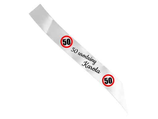 Personalizovaná šerpa k 50. narodeninám s vaším menom