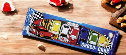 Riegelein Chocolate Cars Cars 88g DE figúrka auta ku dňu detí