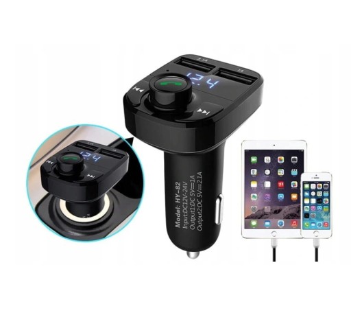 FM TRANSMITTER SD MP3 BLUETOOTH NABÍJAČKA 2xUSB 3.1 1.1 SÚPRAVA TELEFÓNU
