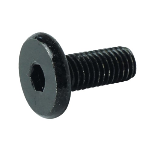 10x skrutka M8 x 20 mm plochá imbusová hlava, nábytková skrutka, metrická čierna