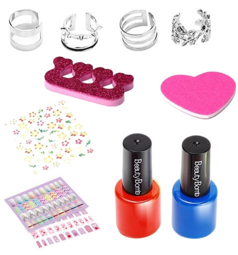 SADA MAĽOVANIA NA NECHTY NÁLEŽKY NÁLEŽKY PRSTENE GLITTER