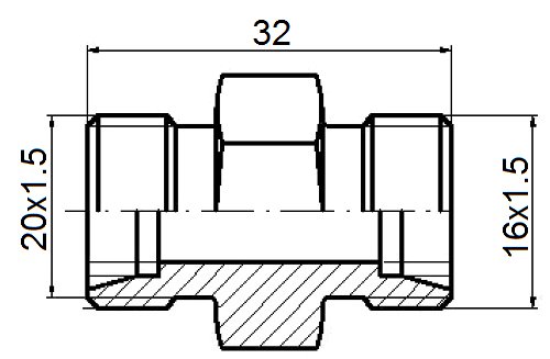 HYDRAULICKÝ KONEKTOR REDUKCIA BB 20/16 ROV