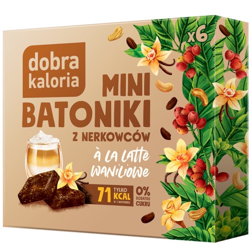 Vanilkové mini kávové tyčinky Latte DOBRÉ KALÓRIE