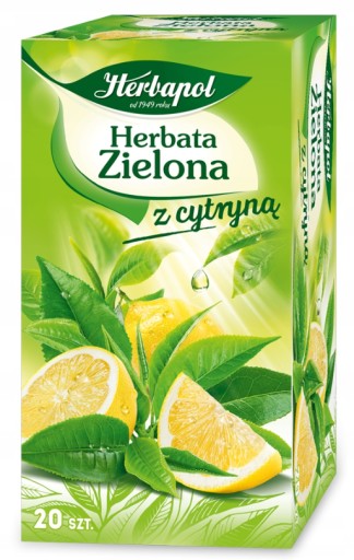 Herbapol zelený čaj s citrónom 20 vrecúšok