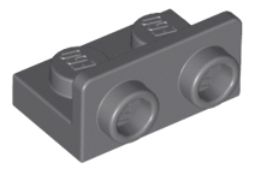 LEGO PLATE 1X2 SLIM TMAVO SIDA 99780 - 2 KS