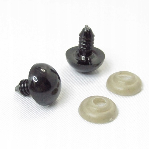 Oči bezpečné pre hračky * 2 páry * 12 mm * čierna