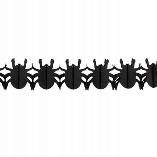 BLACK SPIDERS GARLAND 4M HALLOWEENSKÉ DEKORÁCIE74561