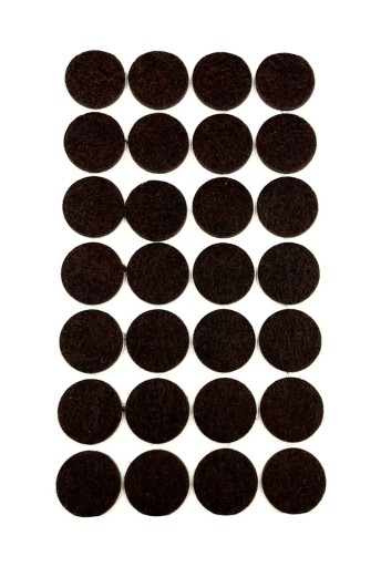 Samolepiace plstené podložky hnedé ⌀ 20mm 28 ks