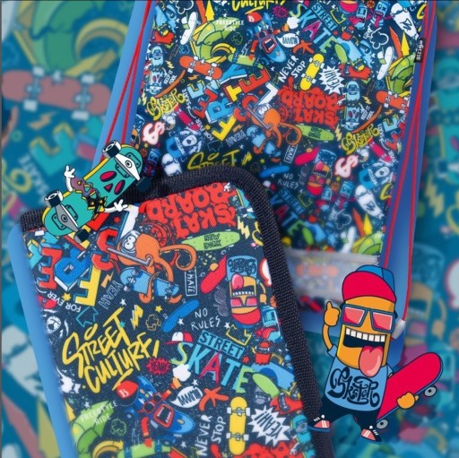 Strigo taška 45 x 35 cm na topánky, oblečenie, skateboard, graffiti