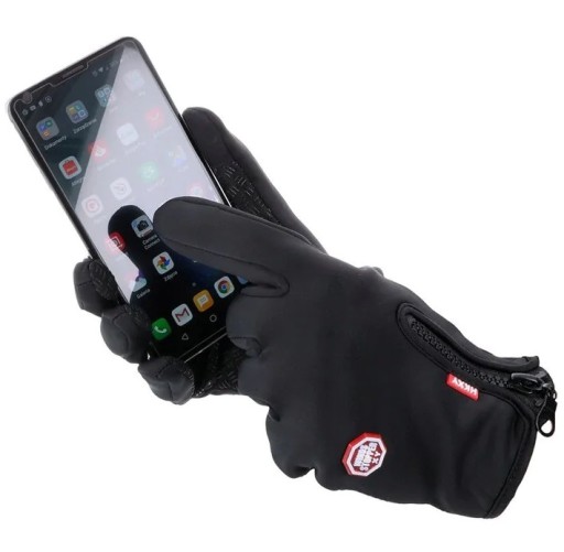 PÁNSKE RUKAVICE Teplé BLACK TOUCH Cyklistika Šport Pohodlná kvalita