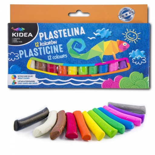 Plastelína 12 farieb KIDEA (P12KKA)