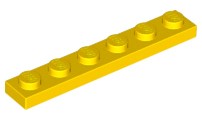 LEGO 3666 TANIER 1x6 žltý (18g) 16 ks.