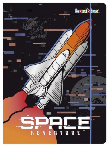 Školské leporelo A4 na kreslenie s gumou COSMOS ROCKET