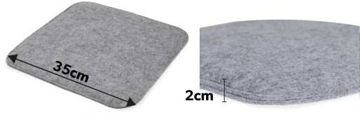 VANKÚŠ NA STOLIČKU 35x35 Z DEKORATÍVNEHO Štvorcového PLC, SVETLO SIVÁ