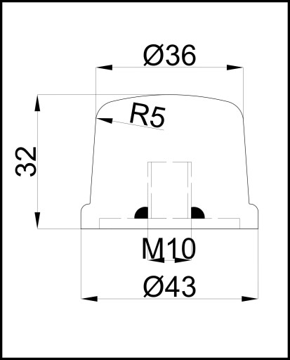 Vibroizolátor/nárazník nárazník/nárazník/noha PU M10