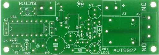 Časový spínač so vstupom bistabilná, AVT5927 PCB