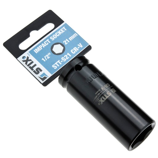 DLHÝ NÁRAZOVÝ KĽÚČ 1/2 PALCA 21MM ZÁSUVOVÝ KĽÚČ, CR-V OCEL - STIX
