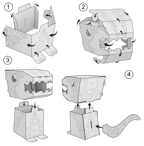 CubeHead. Model velociraptora