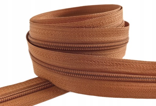 Špirálový zips 3 mm HNEDÝ zips 1 meter + 2 zipsy