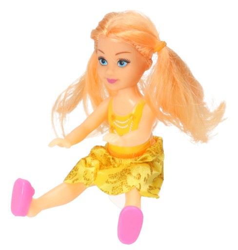 MÓDNE OBLEČENÁ BÁBIKA mini bábika 13cm FARBY