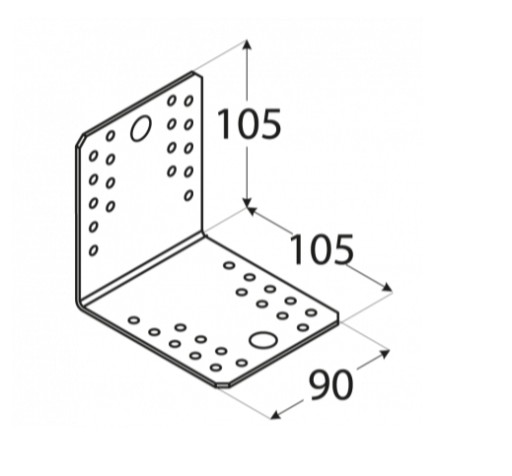 KL5 TESÁRSKY UHOL KĹBU 105x105x90x2,5