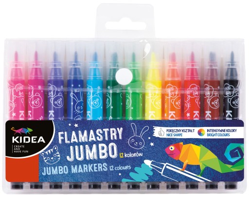 KIDEA HRUBÉ VÝLETY, JUMBO ZNAČKY, INTENZÍVNE FARBY, DOBRÉ KRYTIE