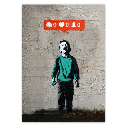 Nálepky A5 PION Banksy Zero Likes