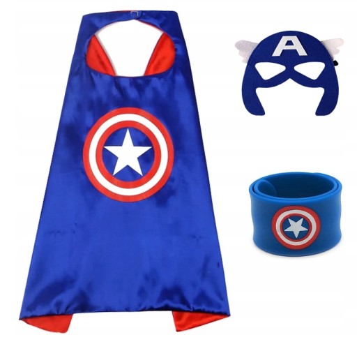 OUTFITOVÁ MASKA Captain America AVENGERS + CAPEA + NÁRAMOK