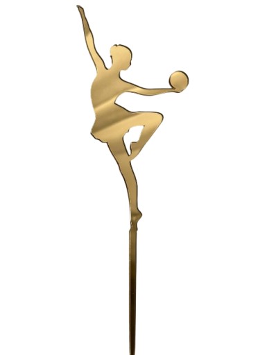Rytmická gymnastka s loptou Figúrka Topper Zlaté PLEXI zrkadlo