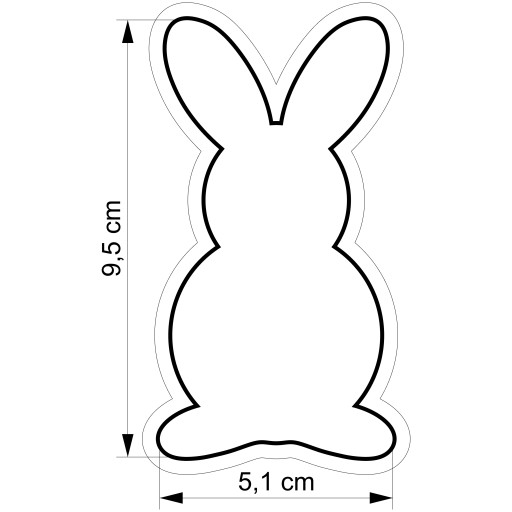 VEĽKONOČNÁ forma Vykrajovačka na VEĽKONOČNÉ Zajačik 9,5 cm