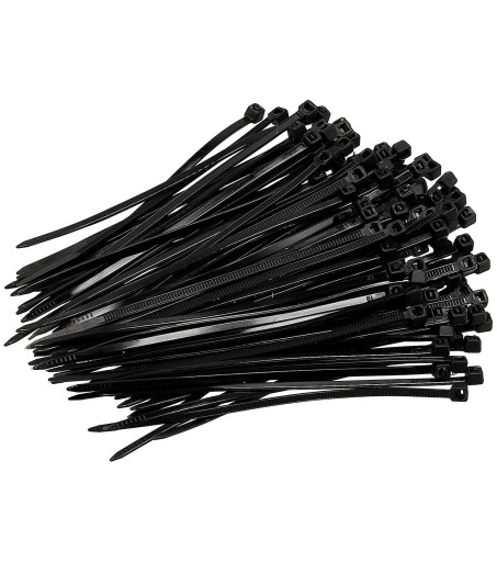 Sťahovacie pásky 2,5x100mm Čierna 100 ks