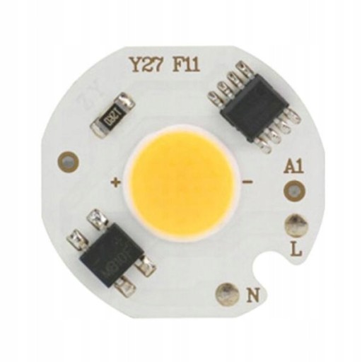 LED COB 3W Teplá biela 230V BEZ NAPÁJANIA